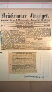 Brückenauer Anzeiger 15.07.1897 Wassernutzung