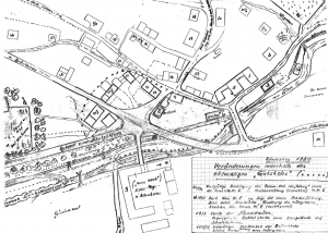 Plan Römershag 1980 mit Veränderungen im ehem Gutshof