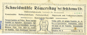 Briefkopf mit Telefonnummer