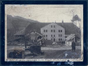 Schneidmühle mit Gruß von Luitpold Dunkel zum Jahreswechsel